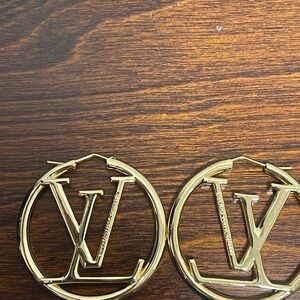 Gold Designer Hoop Earrings
